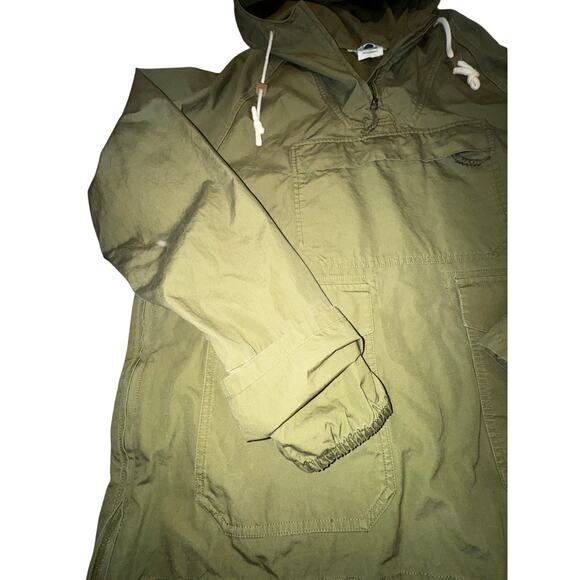 Vintage Eddie Bauer Anorak Jacket Men’s Large Olive Green Cotton Pullover - Picture 11 of 16